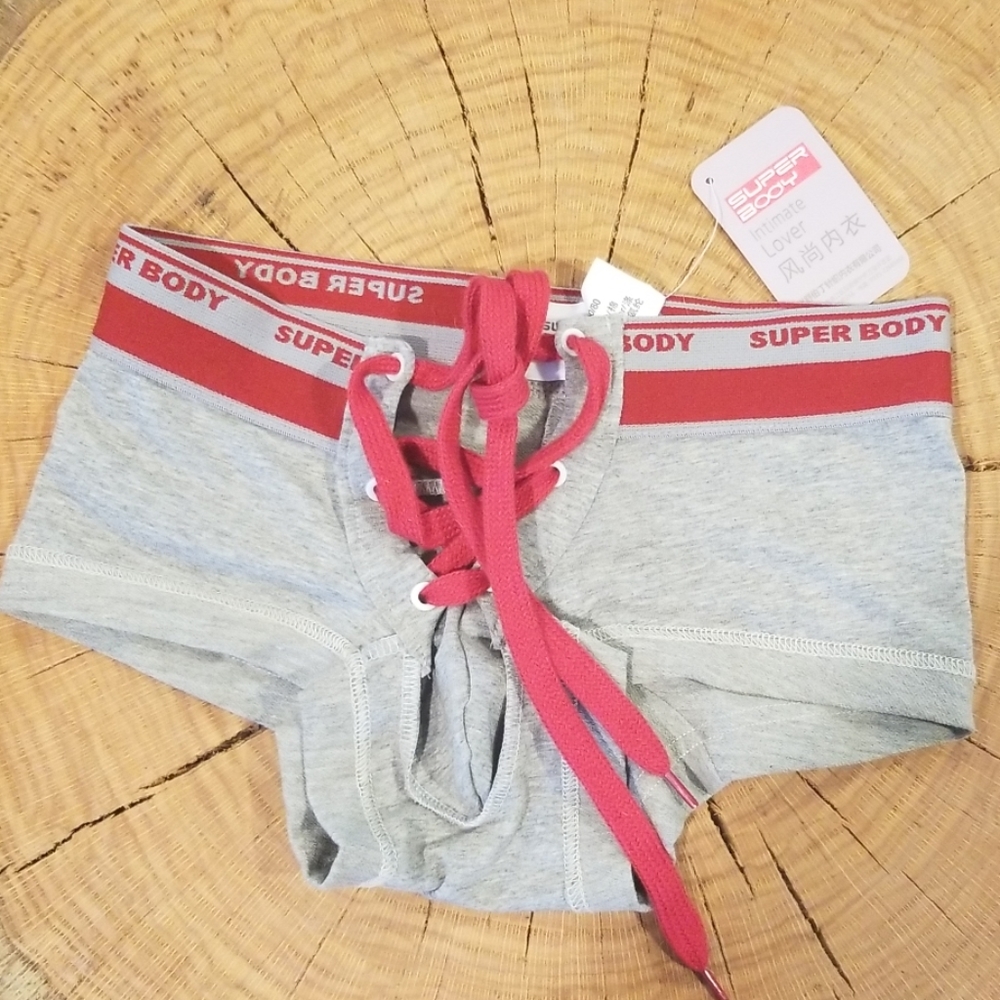 Lace up boxer brief